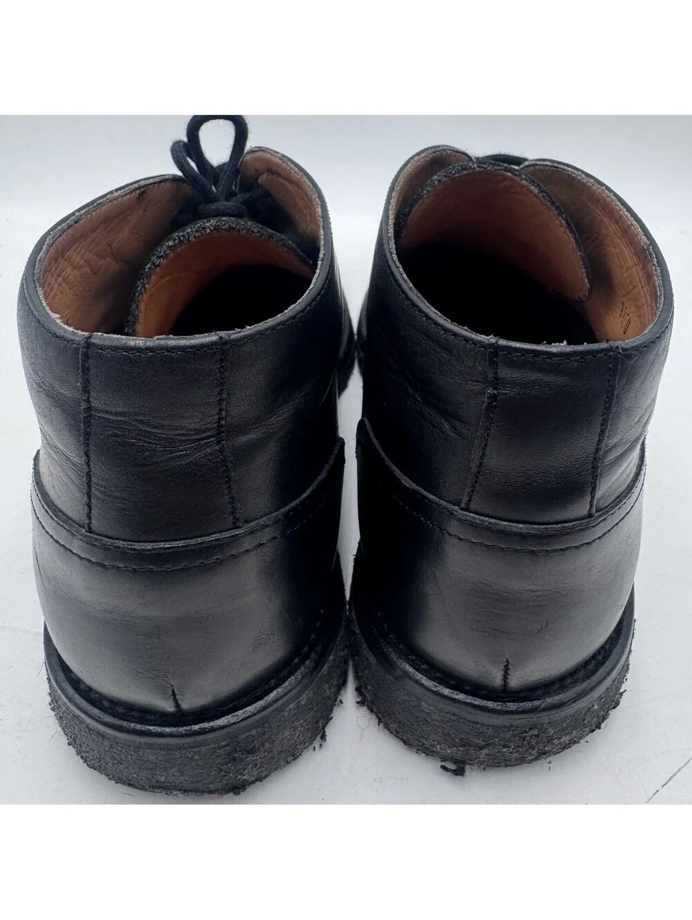 Bally Men's Ankle Shoes Size 9.5 Black Leather Oxford Chukka Boots